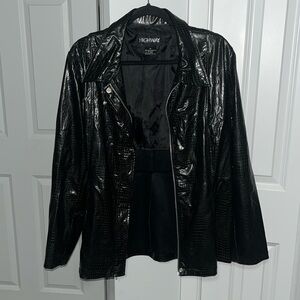 Highway Faux Leather Snakeskin‎ Jacket and Pants Size 16